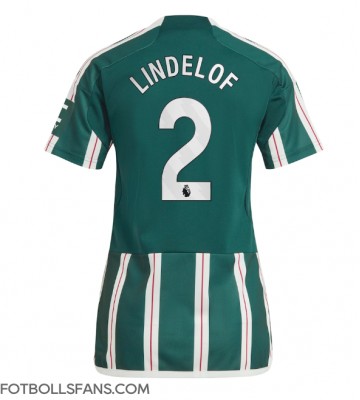 Manchester United Victor Lindelof #2 Replika Bortatröja Damer 2023-24 Kortärmad